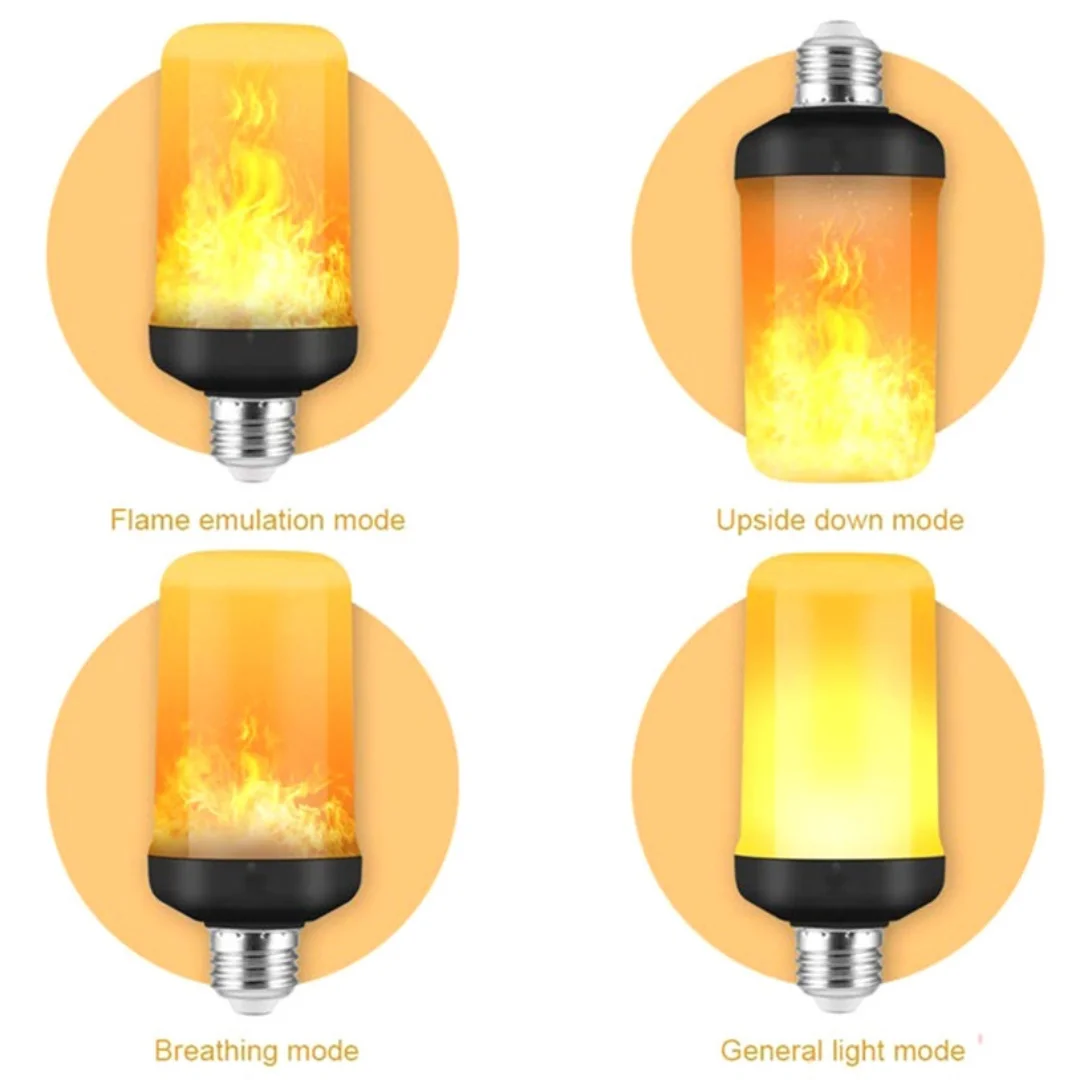 

E27 LED Simulated Flame Bulb AC85-265V 4 Mode LED Dynamic Flame Effect Fire Light Bulbs Home Flame Effect Bulbs Lampada