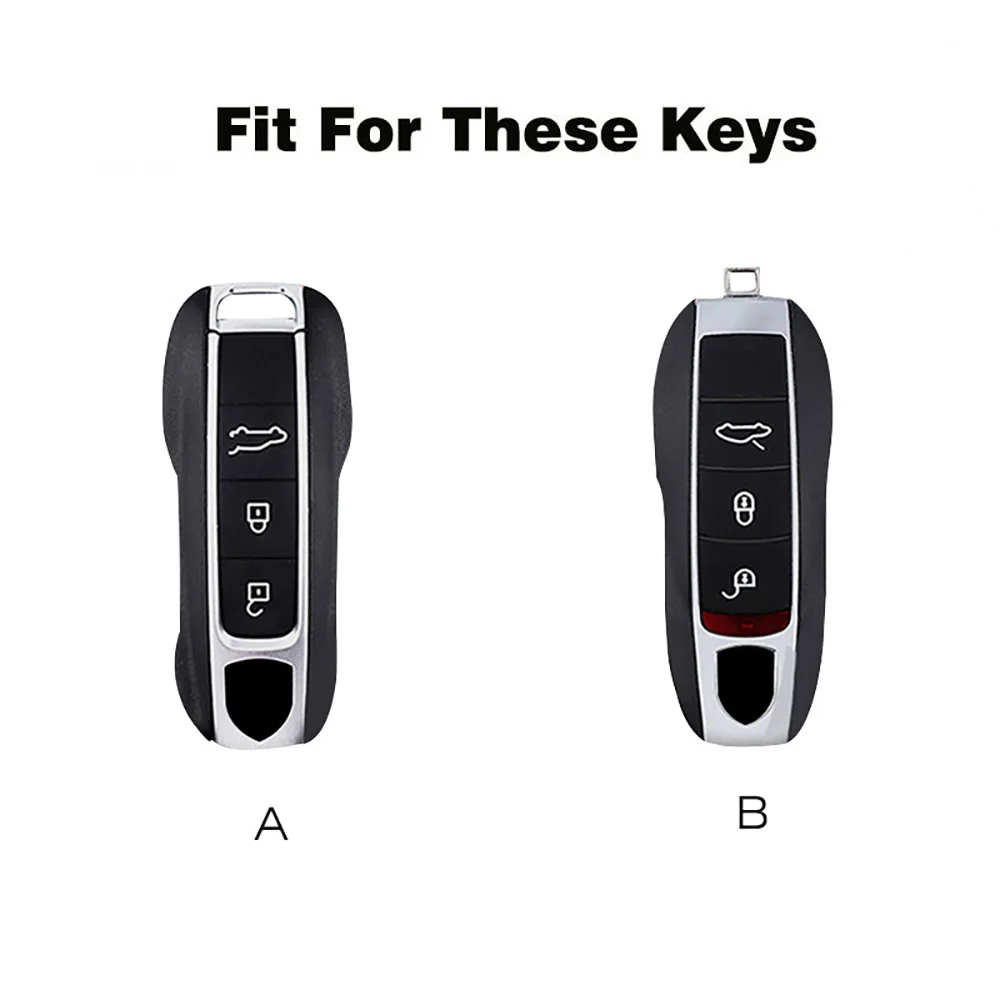 TPU Car Key Case Cover Shell Keychain Fob For Porsche Panamera Spyder Carrera Macan Cayman Cayenne 911 970 981 991 Accessories