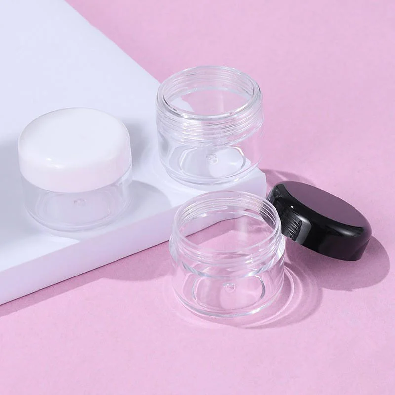 

Пустой круглый пластиковый контейнер, банка для образцов, дорожная маленькая карманная косметическая пустая красочная косметическая банка для кремов