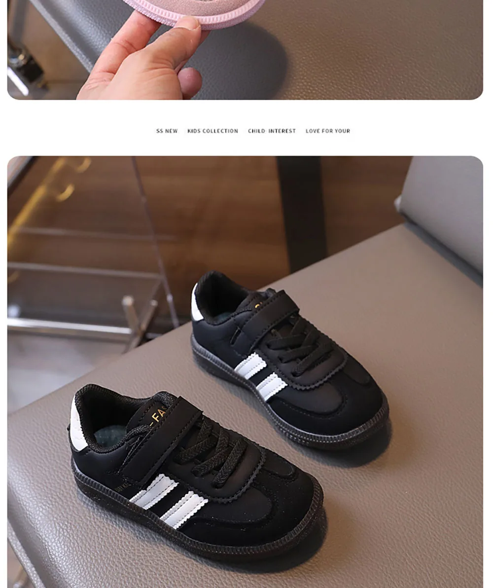 PU-Leder-Sportschuhe für Kinder, wasserdichte Mädchen-Turnschuhe mit weichen Sohlen, Ergonomie, rutschfeste Kleinkinderschuhe für Kinder – Detail 14