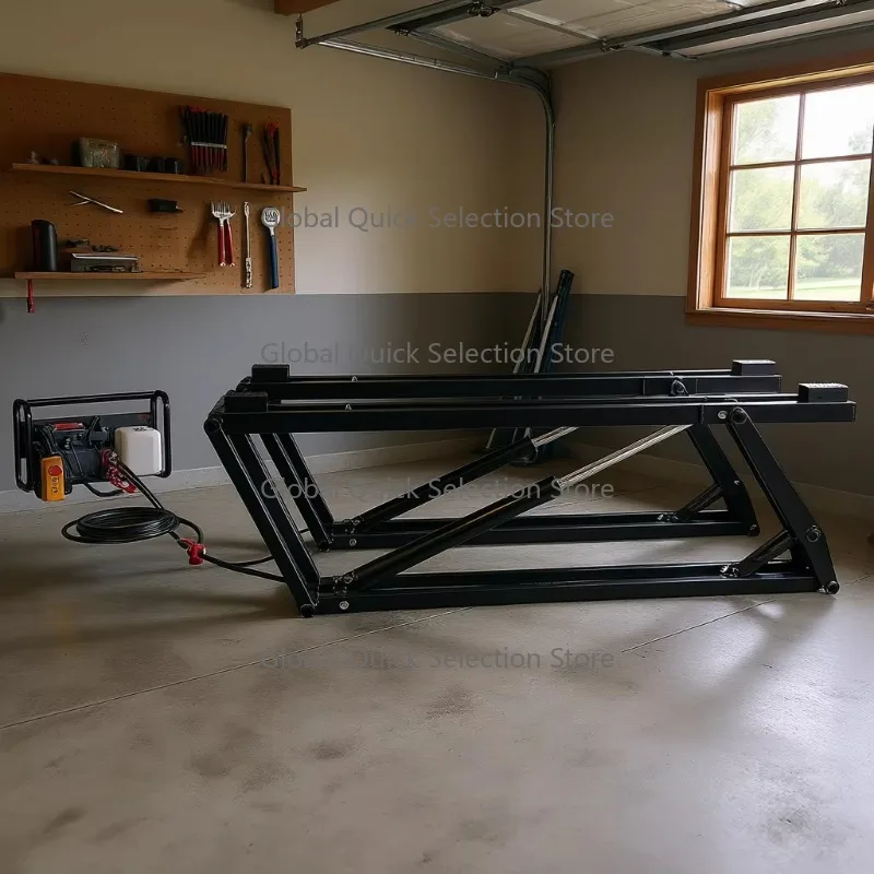 Scissor Design One Cylinder Hydraulic Car Lift 5000kg With Remote Control For Home Use