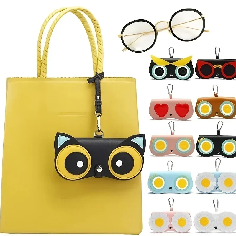 Tragbare Damen Brillenetui Sonnenbrille Aufbewahrungstasche Mode Kratzfeste Reise Sonnenbrillenetui Brillentasche