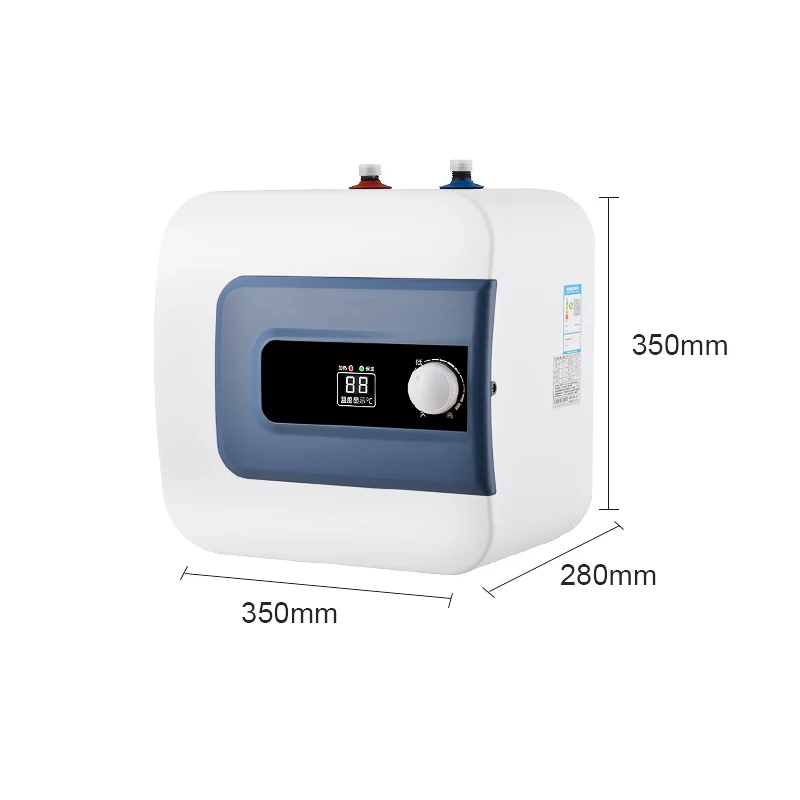 Scaldabagno elettrico a parete sotto il lavandino, bagno, doccia, cucina, mini serbatoio quadrato