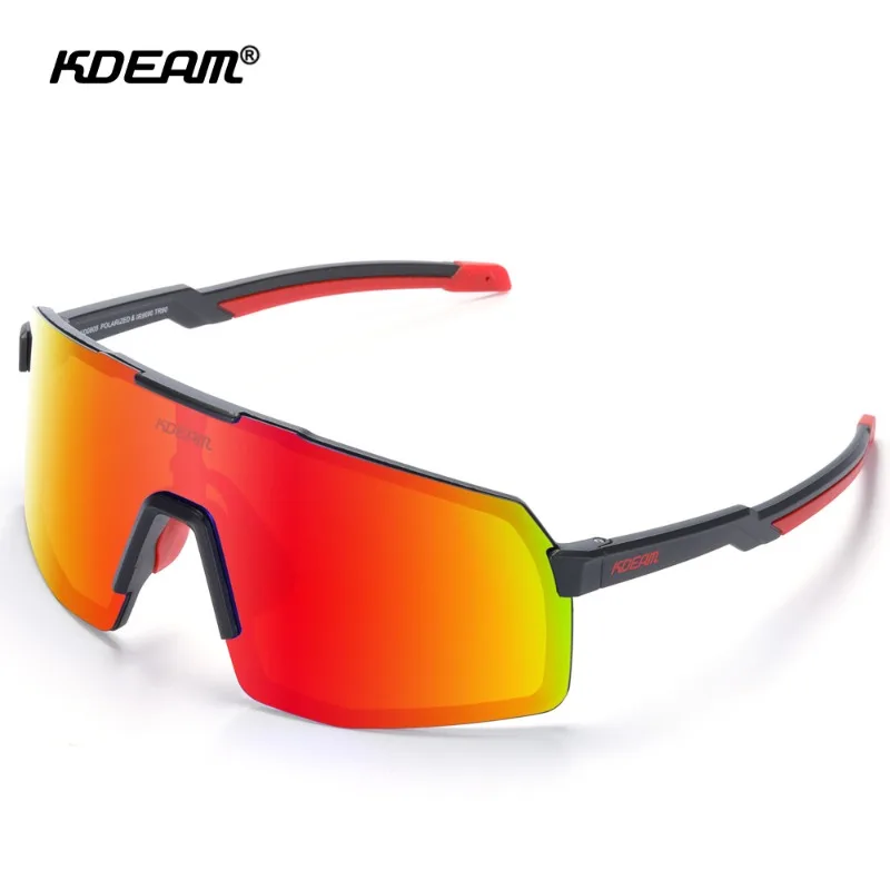 Luxury KDEAM Brand Men Women Outdoor Sports Sunglasses Male Polarized Conjoined Lens Cycling Sunglasses Fishing Goggles UV400