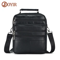 JOYIR Genuine Leather Men's Crossbody Bag Multifunction Chest Bags for Male Casual Shoulder Bag Messenger Sling Bags Handbag