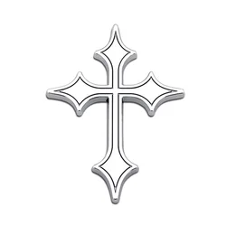 Christian Holly Cross Chrome Emblems Jesus Religous Car Logos Stickers