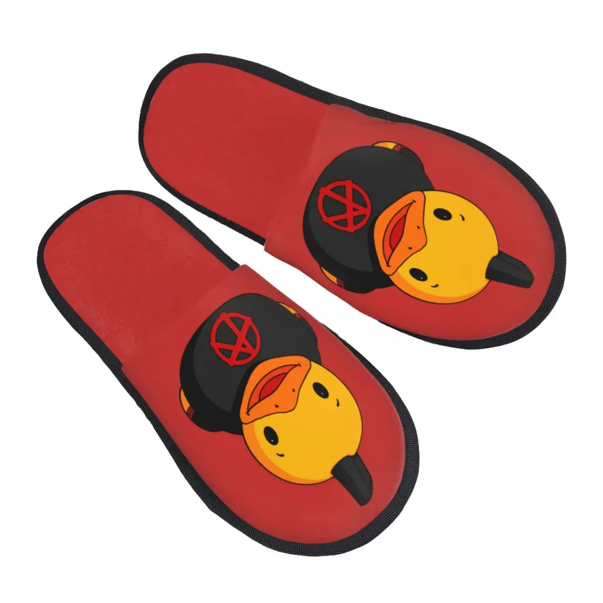 Custom Anarchy Boy Rubber Ducky House Slippers Women Cozy Memory Foam Slip On Hotel Slipper Shoes