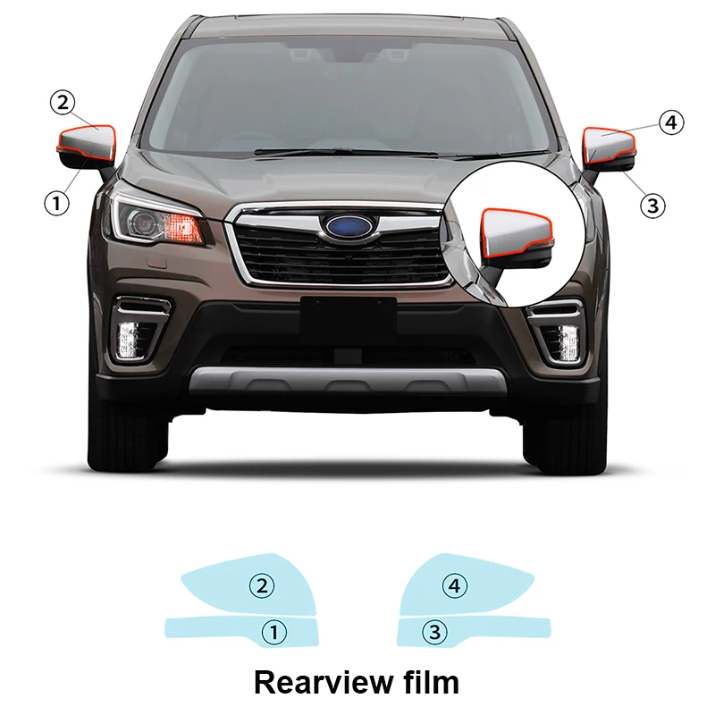 Headlight Film Paint Protection Film for Subaru Forester 2019 2020 2021 8.5mil Clear Bra PPF Anti Scratch Pre Cut Covers