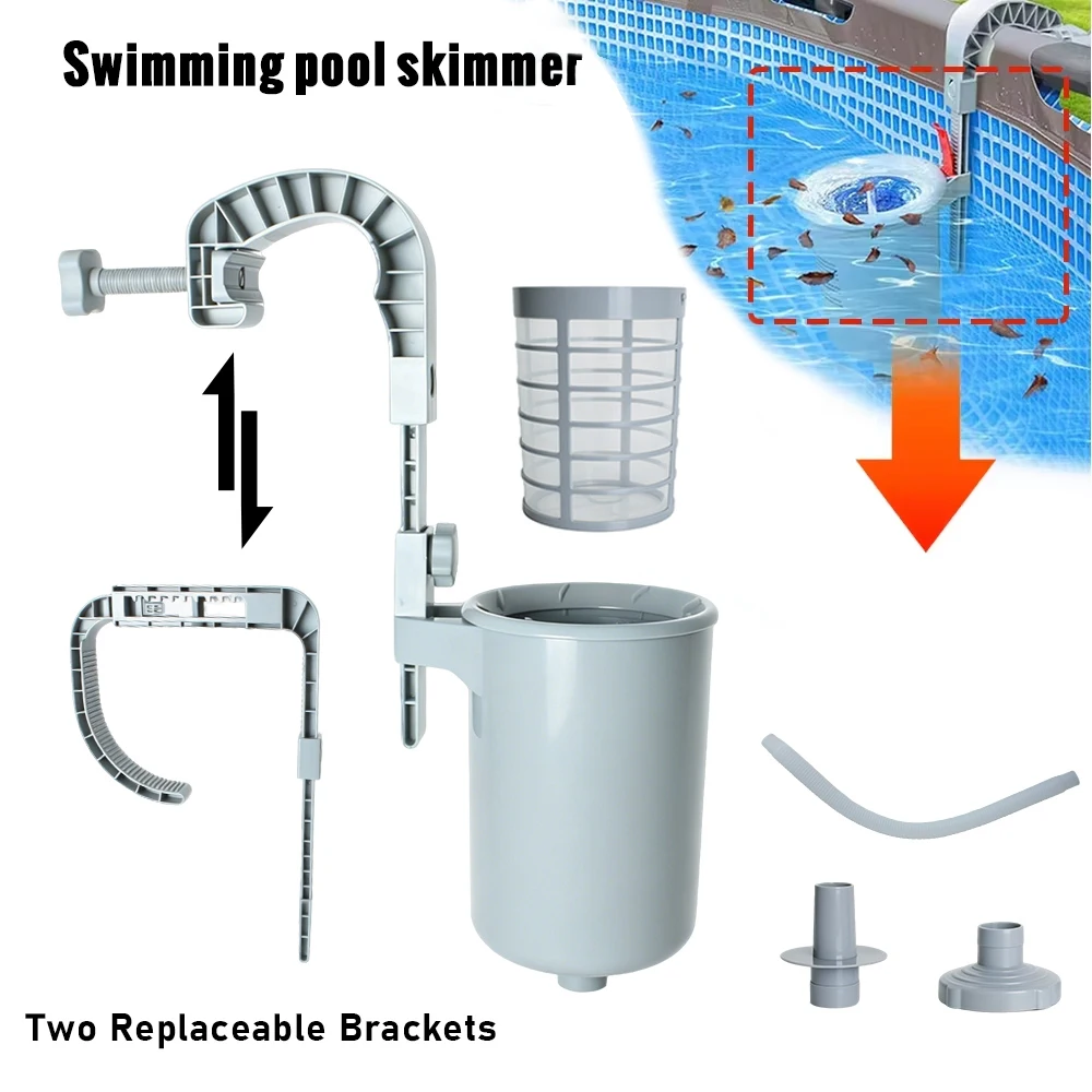 

Automatic Swimming Pool Surface Skimmer Wall Mount Pool Cleaner Absorb Debris for Above Ground Intex Inflatable Swimming Pool