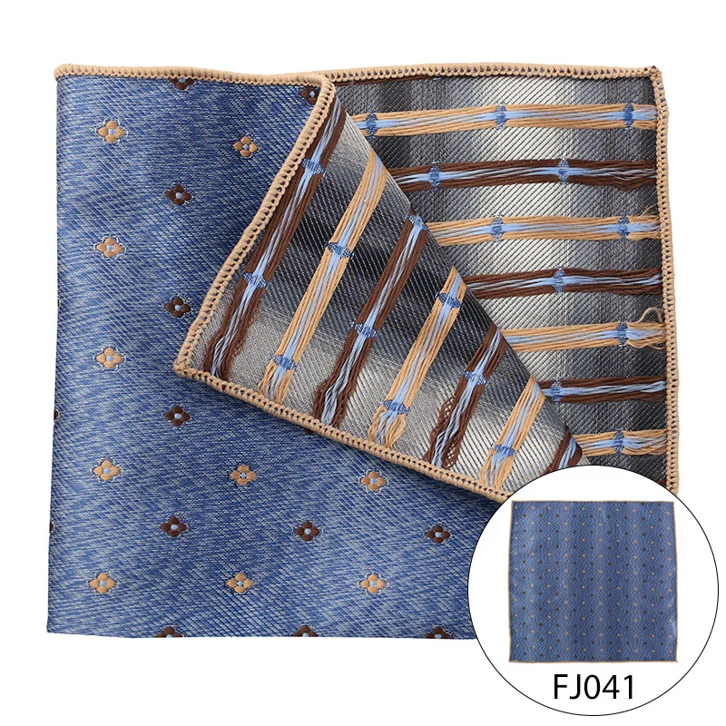 Mouchoir de Poche pour Homme, Carré, Couleur Café Clair, Beige, Serviette d\'Affaires, Paisley, Pois, Bleu Floral, Mouchoir, Culottes de la raq