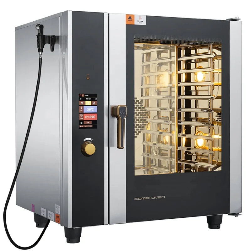 Universal steam commercial multi-functional hot air circulation multi-layer fried chicken burger shop gas steam oven