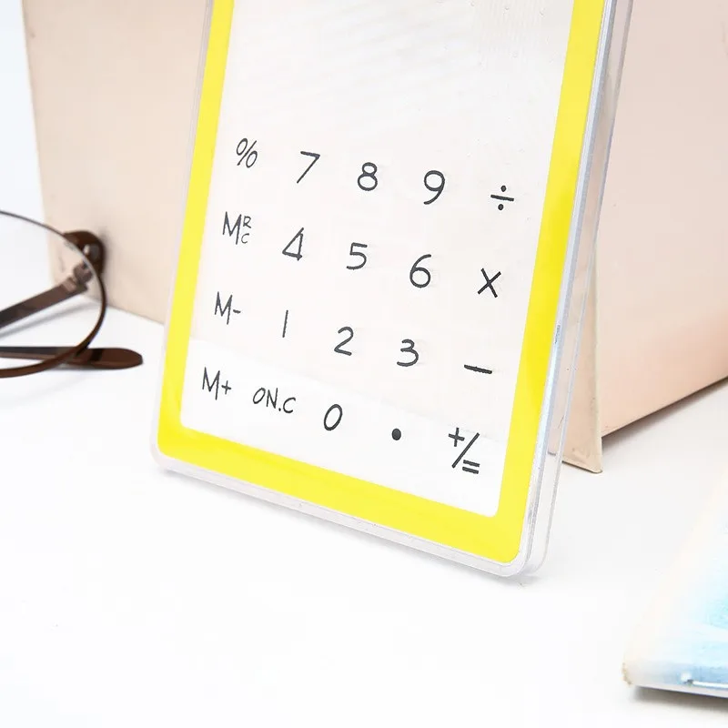Calculadora de macarrón solar de pantalla grande de 40 piezas, calculadora electrónica con pantalla digital de suma y resta de 8 bits