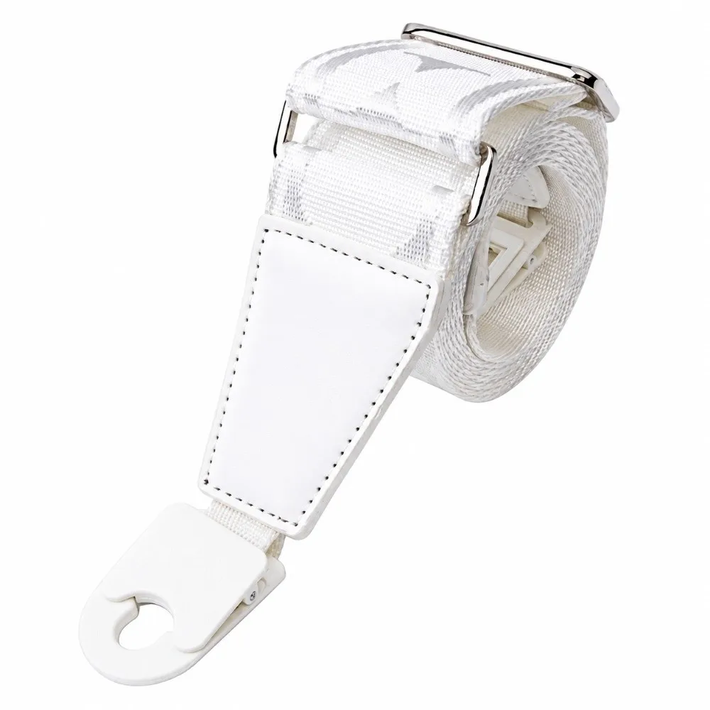 50mm(1.97in)Width Guitar Strap Silicone Buckle White Nylon Guitar Strap Nylon Material Heavy Duty Guitar Strap For Guitar