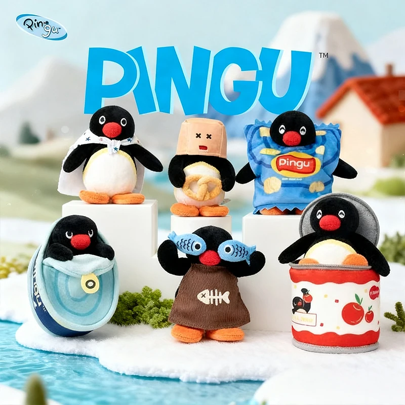Pingu Kawaii Penguin Stuffed Toys Cartoon&Cute Plush Dolls Throw Pillow Birthday Gift For Kids Friends Boys Home Decoration