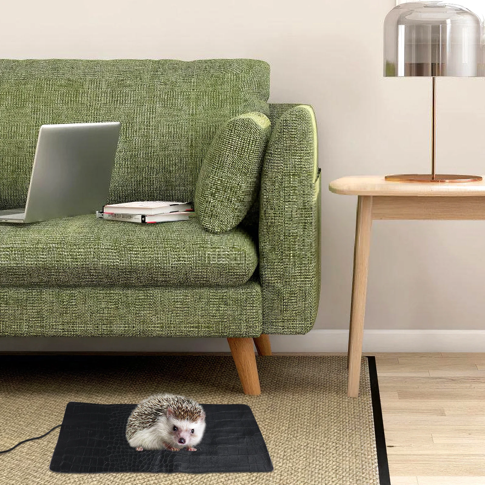 

Pet Heating Mat Usb 3-Level Switch Carbon Fiber Adjustable Waterproof Portable For Cats Dogs Reptiles Small Animals