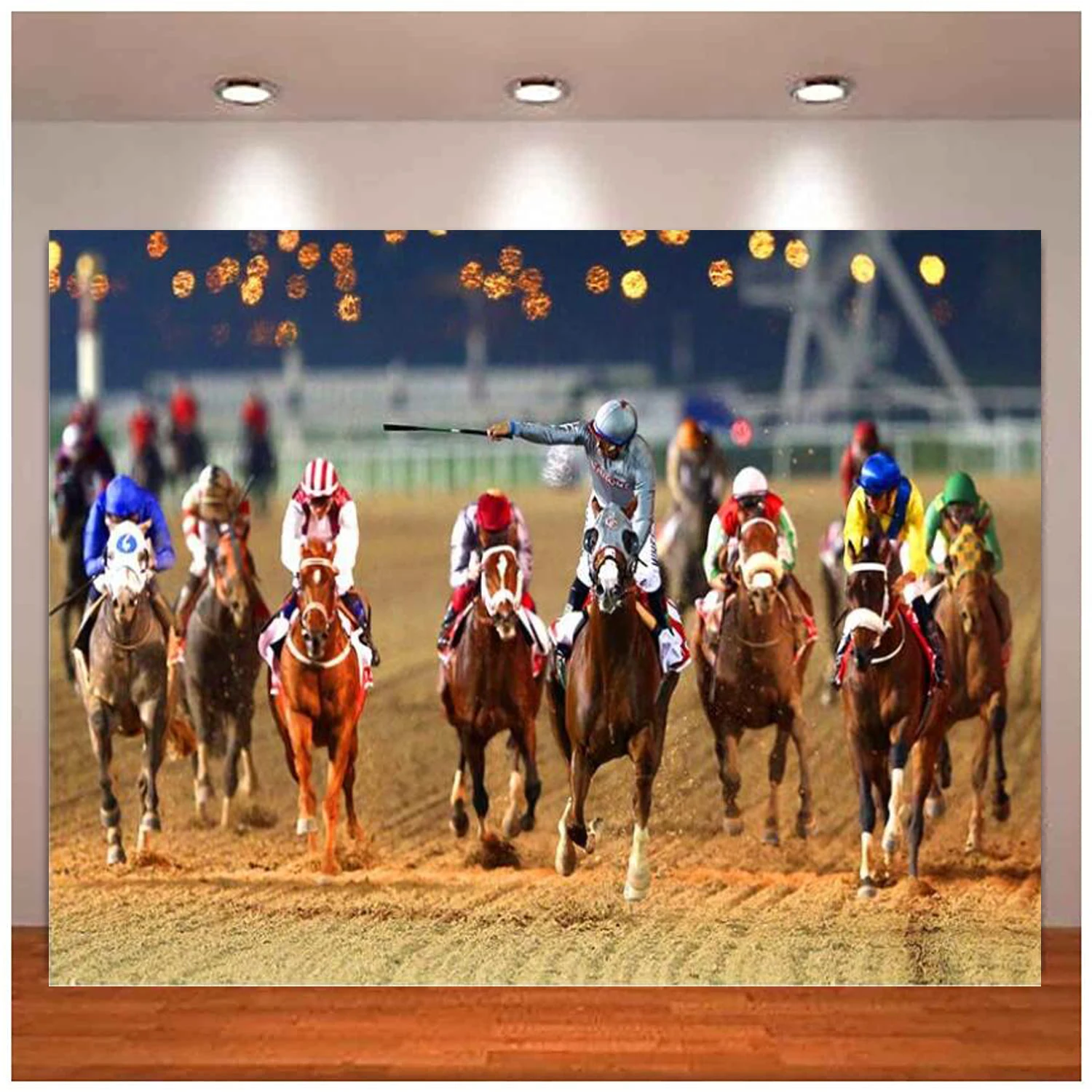 Derby Party Photography Backdrop Horse Racing Background Photo Booth Studio Props Poster Banner