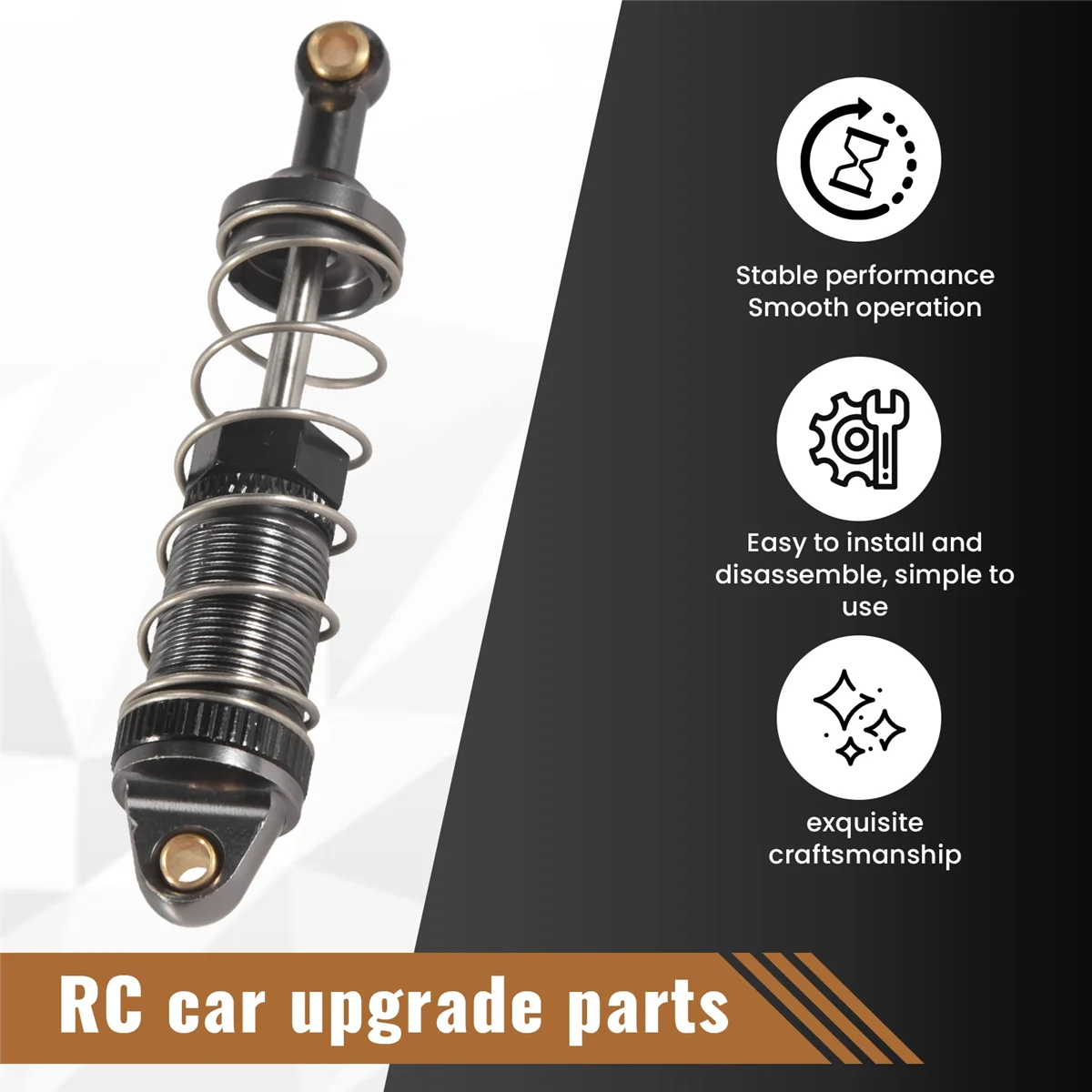 Ultra-Durable for MN86 MN86S MN86K MN86KS MN G500 Adjustable Oil All Metal Shock Absorbers Damper 1/12 RC Car Upgrades Parts,Tit