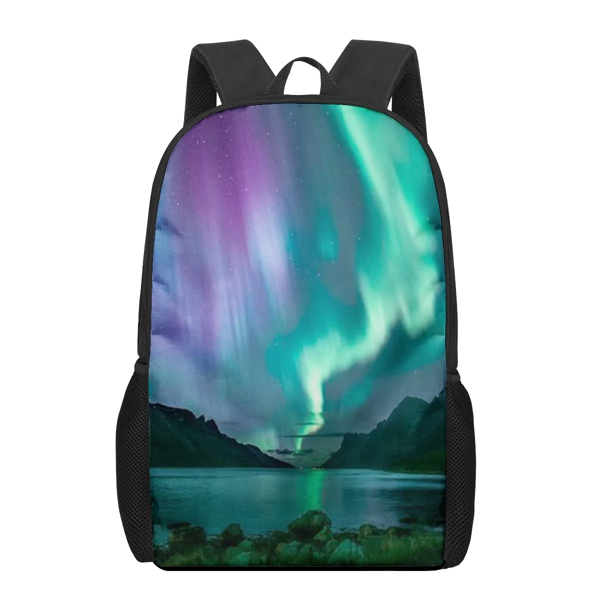 Northern Lights Sky tas sekolah anak laki-laki perempuan, ransel penyimpanan Kasual Pria Wanita, tas buku Laptop remaja