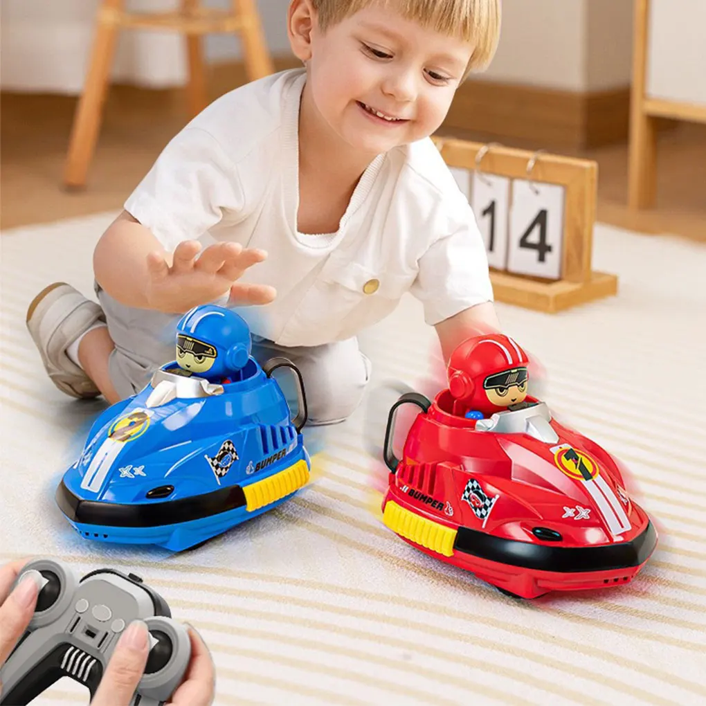 RC Toy 2.4G Super Battle Bumper Car Pop-up Doll Crash Bounce Ejection Light Children’s Remote Control Toys Gift for Parenting