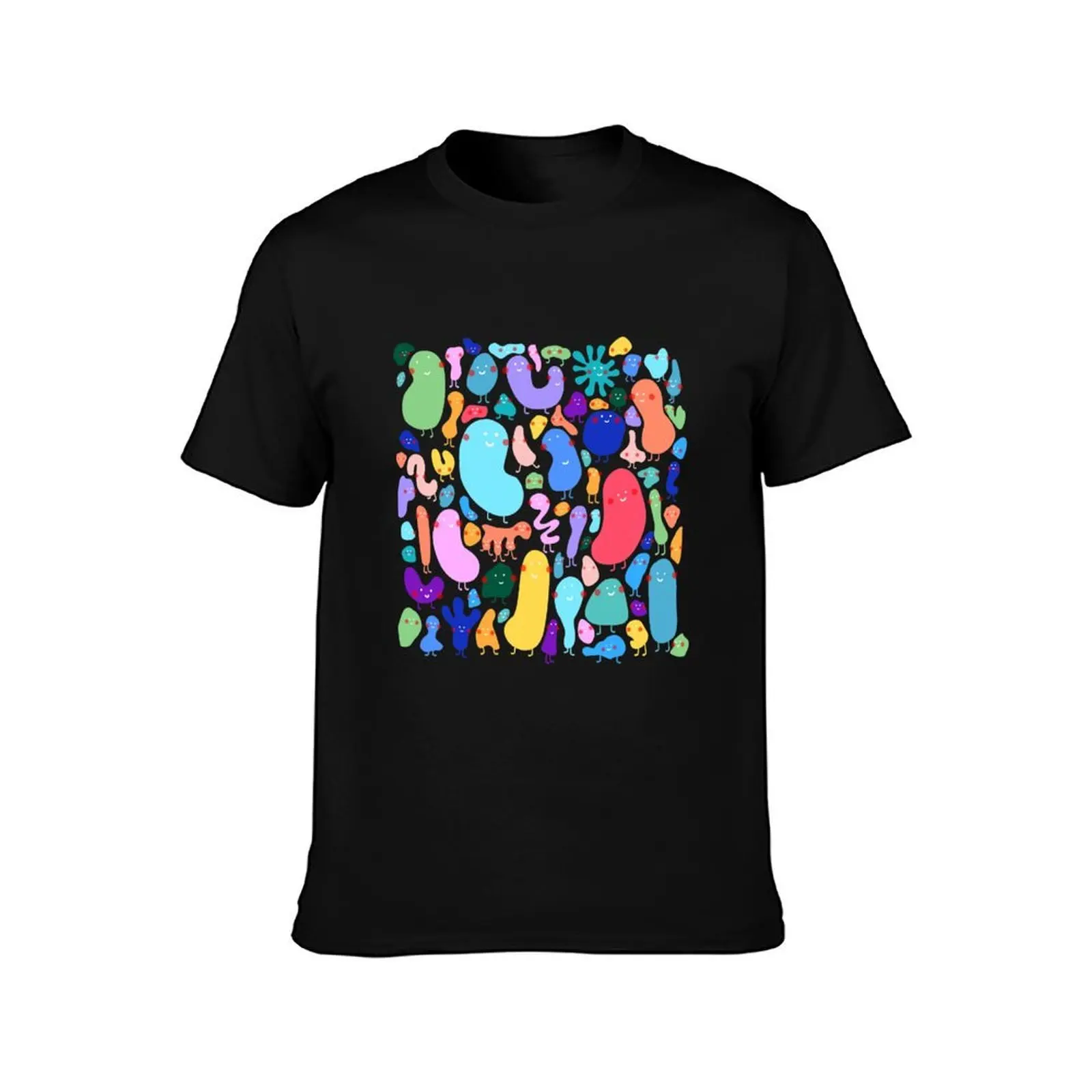 Jelly beans T-Shirt, Summer Casual Cotton Tee, Oversized Streetwear Tops, Vintage Graphic Print, Loose Fit Short Sleeve