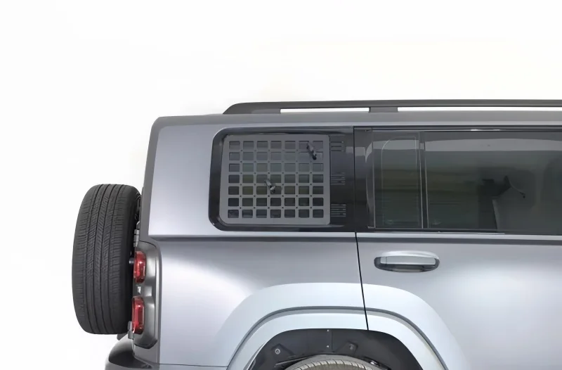 درع النافذة الخلفية للسيارة شبكة مقاومة للانفجار مناسبة لـ Haval H9 2024 لوحة حماية النافذة الخلفية المعدلة مع حامل حديد #6