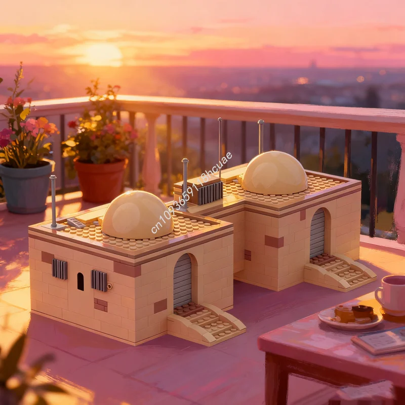 409 pièces MOC Star bataille Tatooine maison 4 modèles blocs de construction Architecture jouets créatifs bricolage idée cadeau de noël éducation