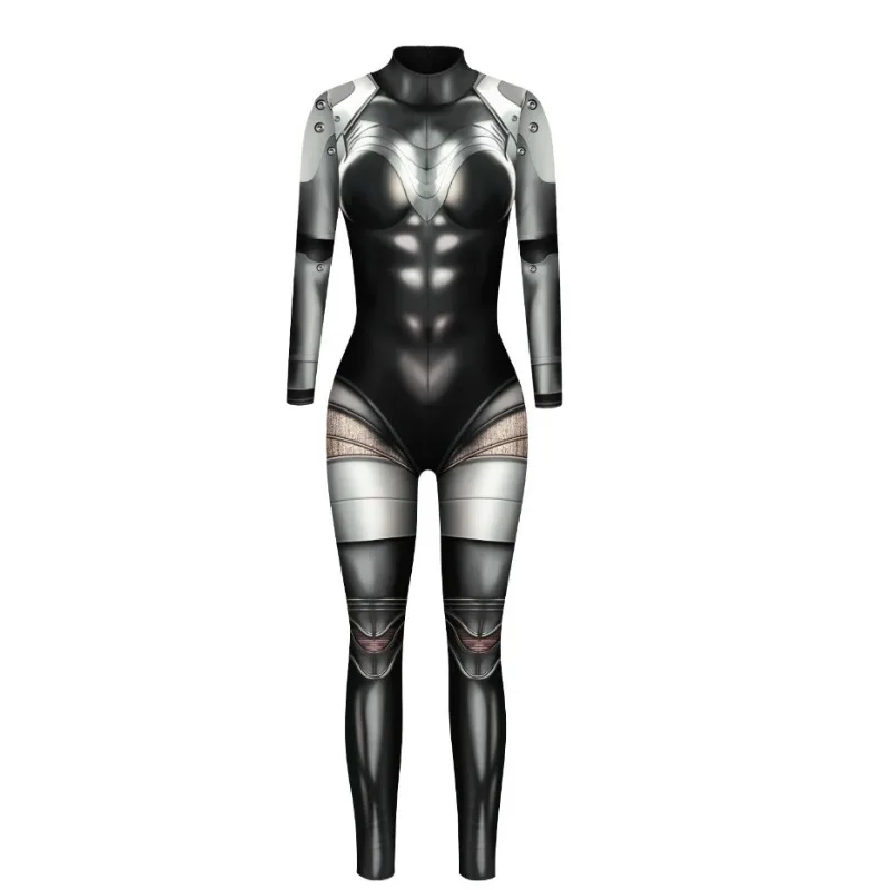 Hete Verkoop Vrouwen Cosplay Kostuum Harnas Steampunk Bedrukt Sexy Jumpsuits Halloween Zentai Carnaval Bodysuits Volwassenen Mujer