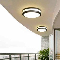 Lampada da soffitto impermeabile per bagno, lampada per l'umidità della cucina, lampada da soffitto a LED per balcone esterno/corridoio/corridoio