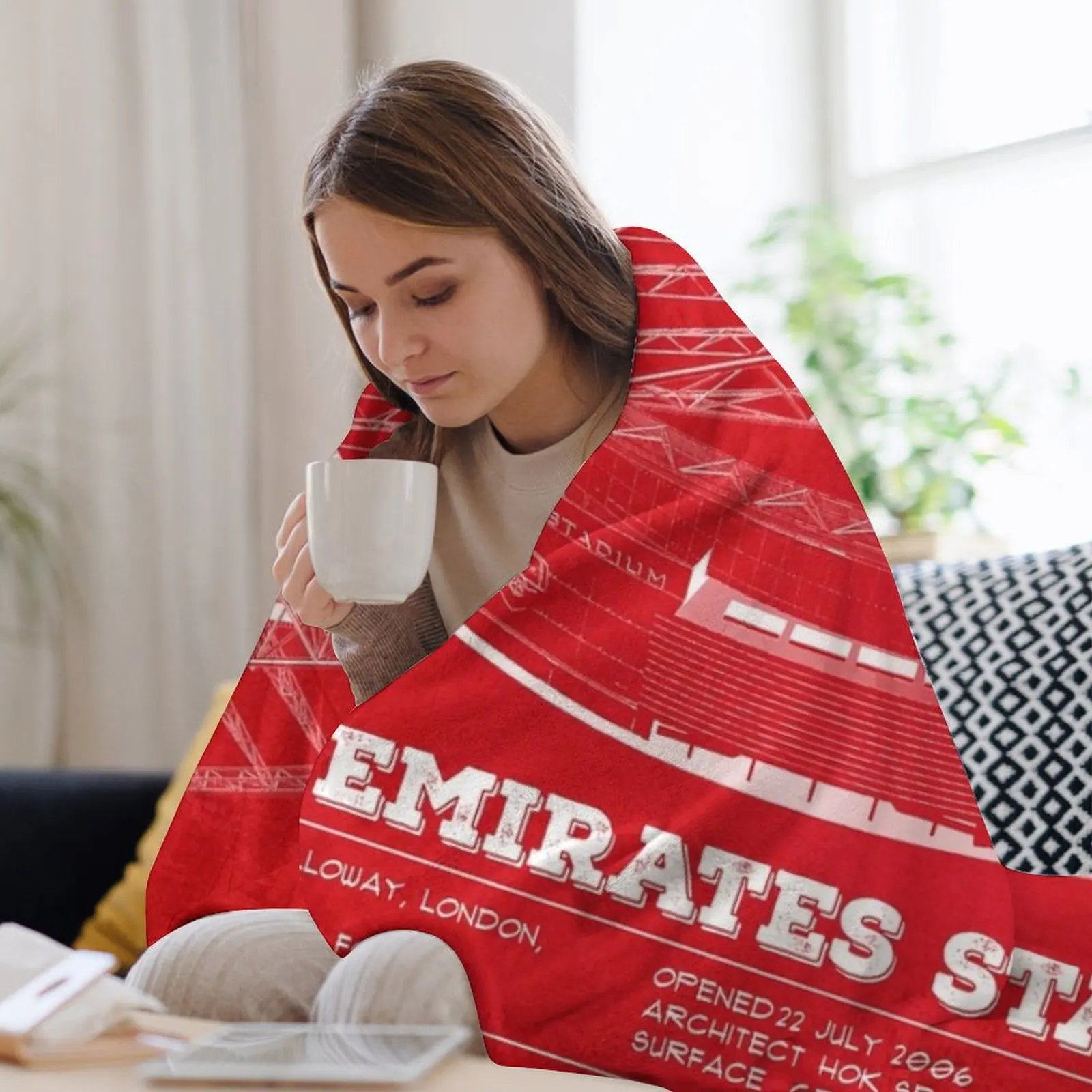 بطانية رمي ملعب الإمارات للهالوين هدية مضحكة بطانيات ناعمة للأسرة