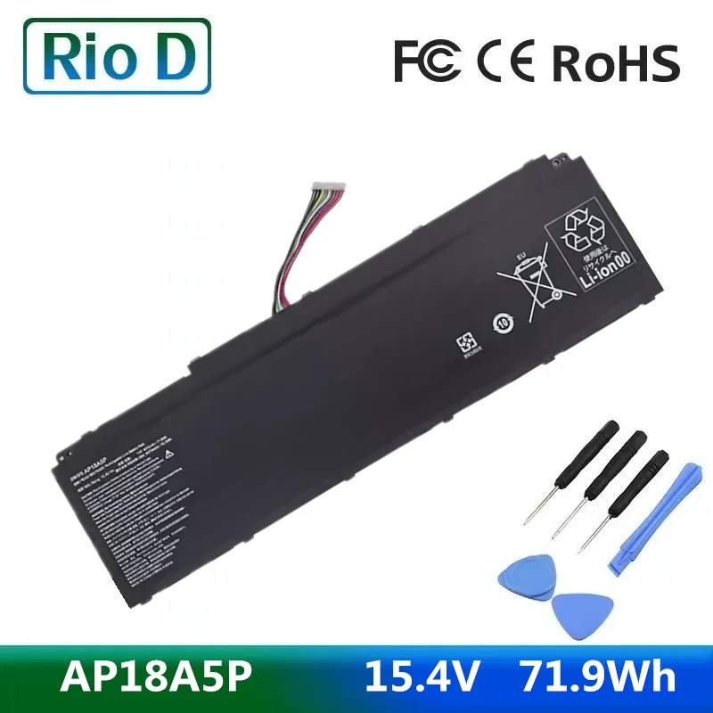 

15.4V 4670mAh Laptop Battery AP18A5P KT.00405.008 For Acer ConceptD 9 CN917-71 Predator Helios 700 PH717-71 TRITON 900 PT917