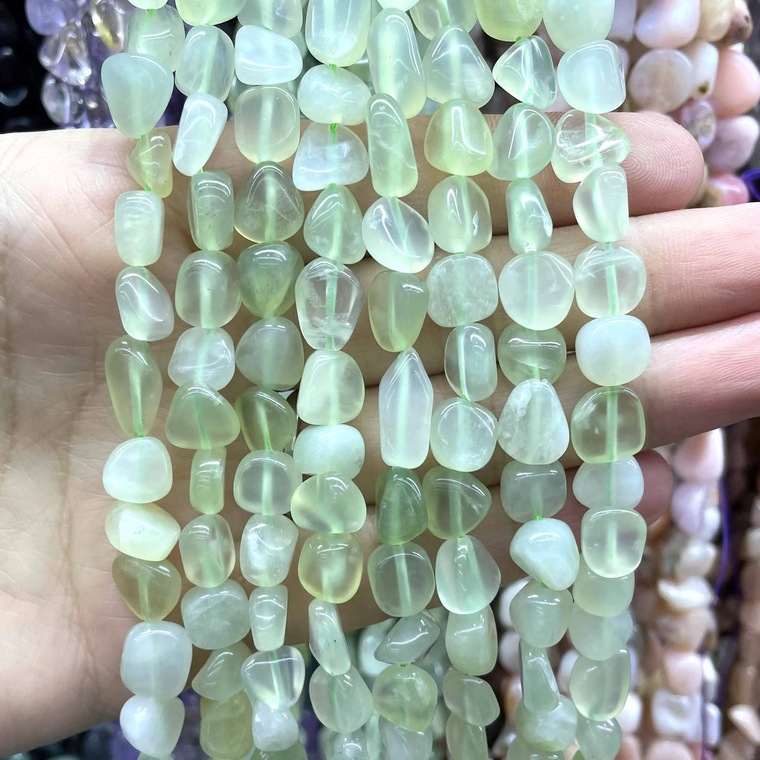 Natural Irregular Moonstone Jades Agates Amazonite Quartz Stone Spacer Beads For Jewellery Making DIY Bracelet Accessories