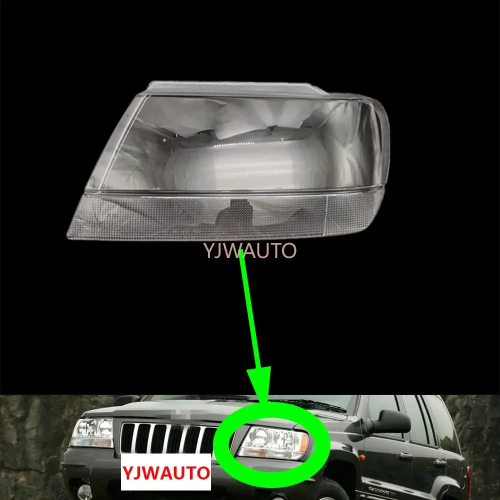 

Headlight Cover For Jeep Grand Cherokee 1999~2005 Headlamp Lens Car Lights Replacement Glass Auto Shell