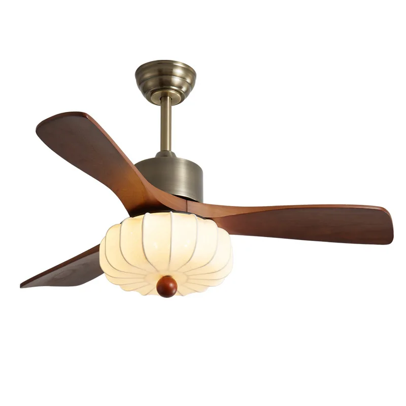 

Walnut fan light 2025 new medieval atmosphere dining room bedroom light