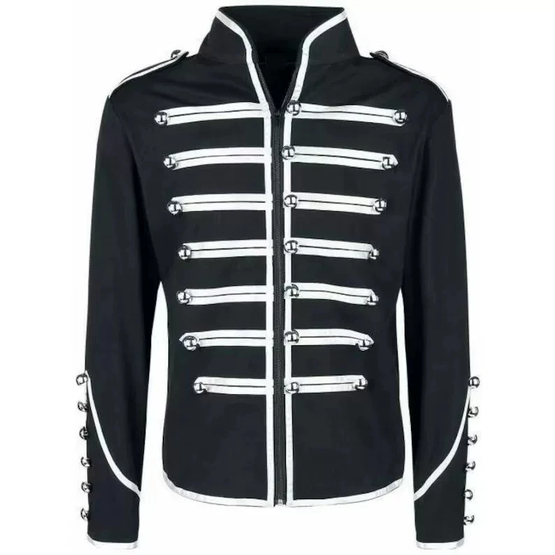 Men's Steampunk Rockstar Jacket Vintage My Chemical Romance Cosplay Outfit Medieval Gothic Noble Coat Night Club Performance - view 6