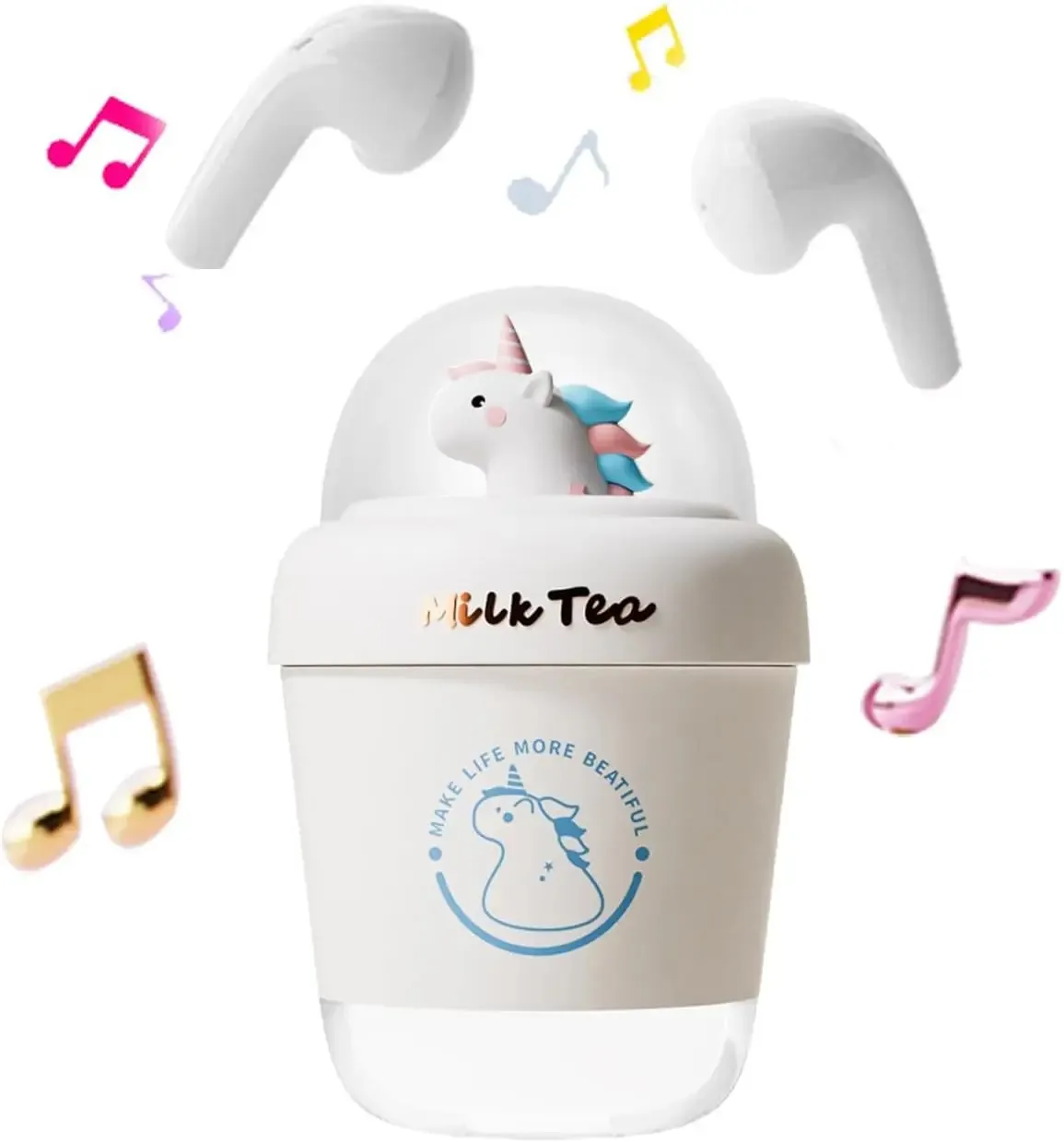 

Creative Cute Unicorn Pet Barn Wireless Bluetooth 5.3 Earset Portable HiFi Stereo Touchscreen Headset For Grils And Boys Gift