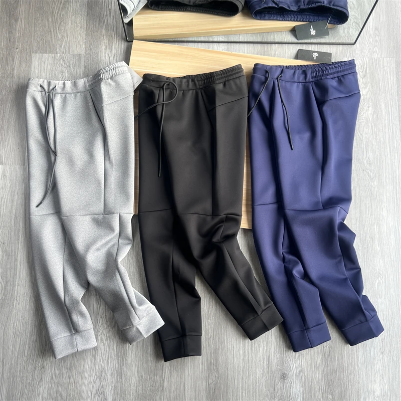 

Мужские повседневные спортивные брюки из хлопковой ткани Air Layer Space с 3D-кроем, облегающие, с низкой посадкой, вельветовые, осенние, длинные