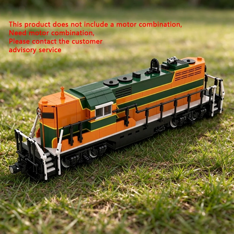 QWERT City Car Model MOC Building Bricks Railway GP9 Diesel Locomotive Modular Technology Gifts Holiday Assemble Toys Suit