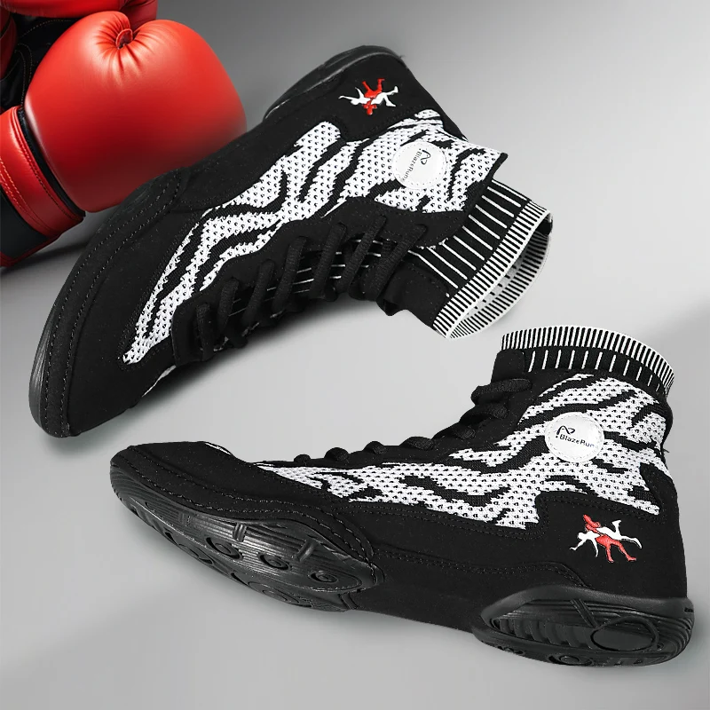 Men women Boxing boots Wrestling Shoes gear Combat Sneakers Gym Equipment Training Fighting Boots Professional Wrestling Shoes