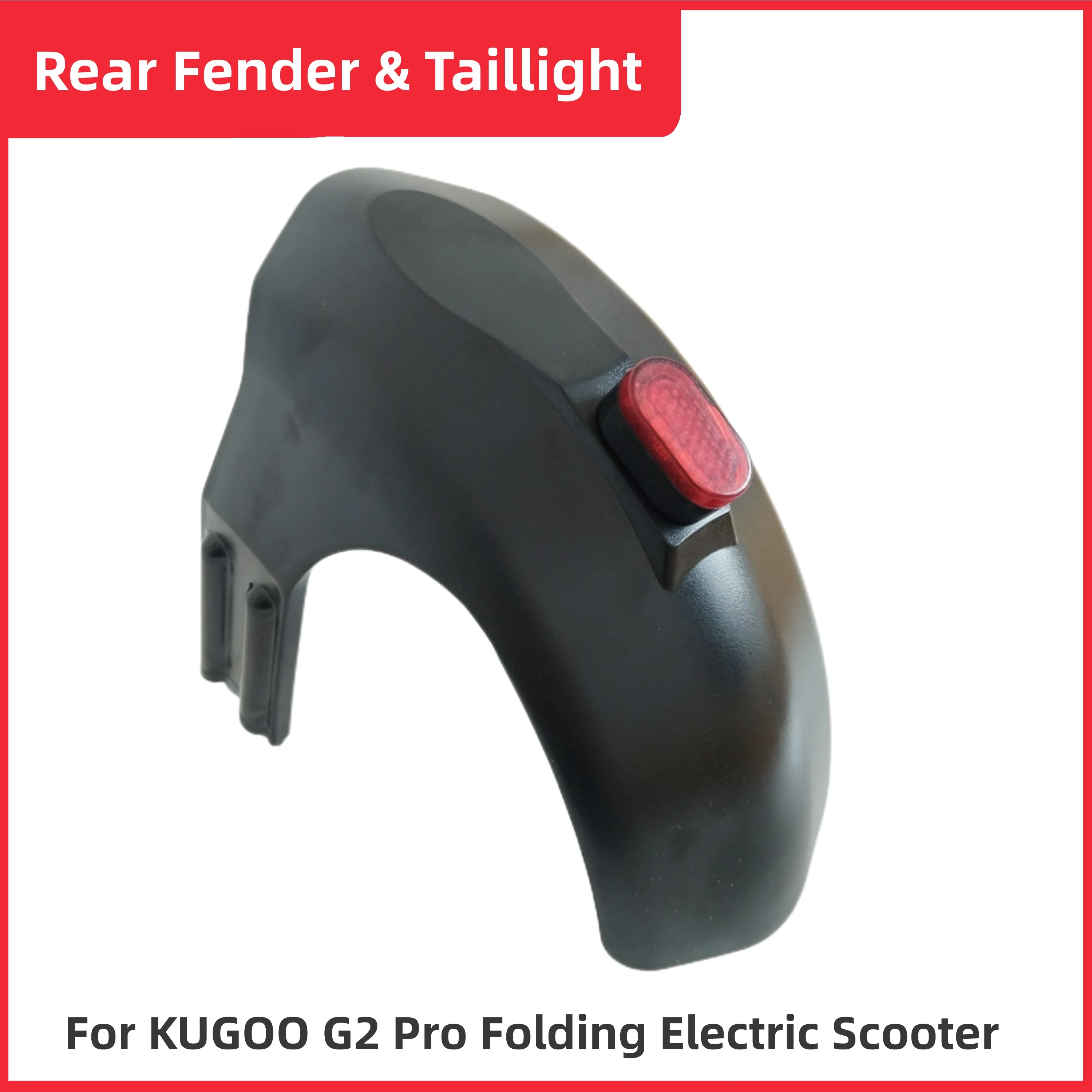 Original KUGOO G2 Pro Rear Fender Taillight Parts Electric Scooter Stop Lamp Back Mudguard Taillight Replacement Accessory