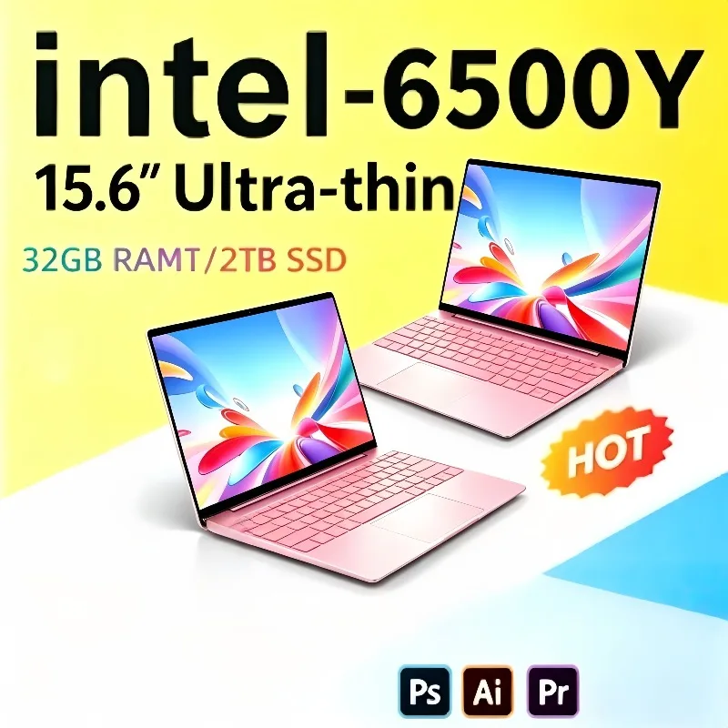 

15.6-inch Laptop with Intel 6500Y, 32GB RAM 2TB SSD, Ideal Portable Notebook for Online Learning, Office and Household Daily Use