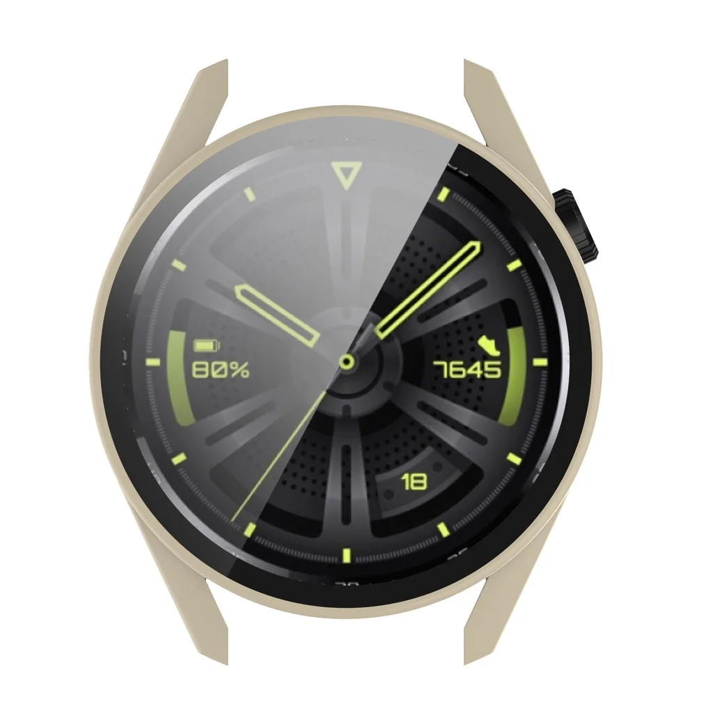 Case For Huawei Watch GT3 GT 3 42mm 4mm Hard PC Frame Bumper Cover + HD Slim Tempered Glass Anti-scratch Screen Protector