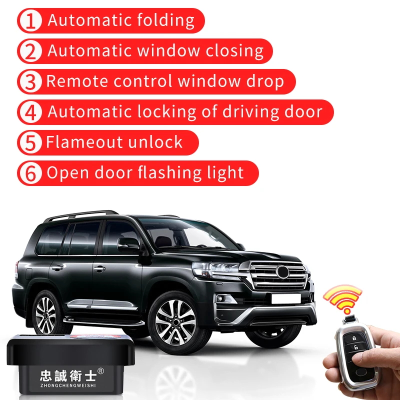 OBD Data Module Accessories For Toyota Land Cruiser 200 LC200 FJ200 Window Lifting Rearview Mirror Folding Automatically Unlock