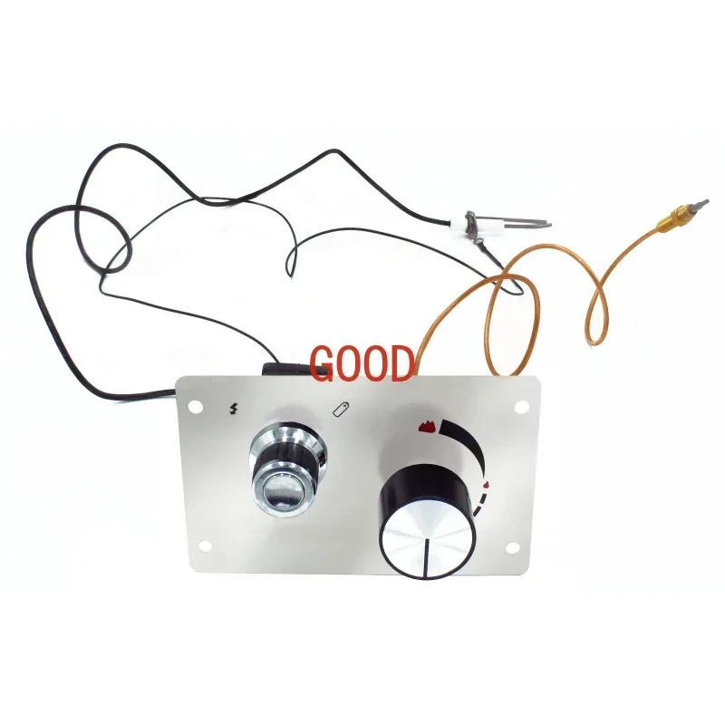 Fire Pit Gas Burner Flame Failure Safety Valve 304 Stainless Steel Control Systems Panel Kit with Push Button Igniter