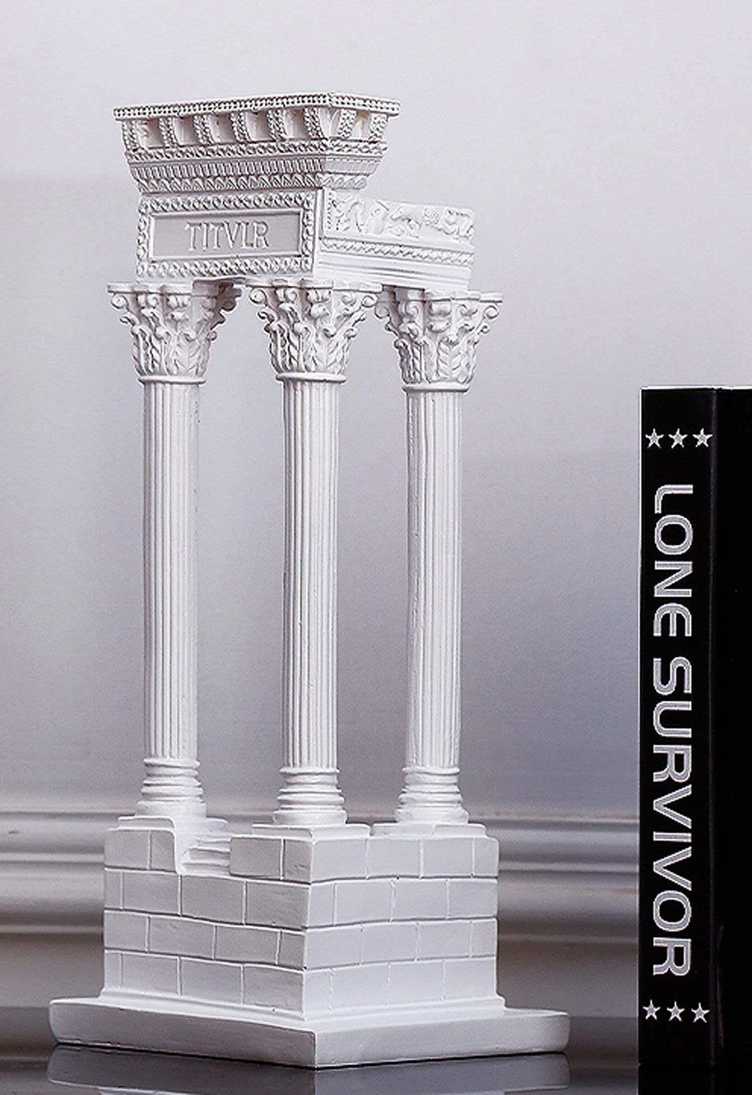 Decorative ornament of the architectural model of the ancient Greek temple, the temple of  TITVLR