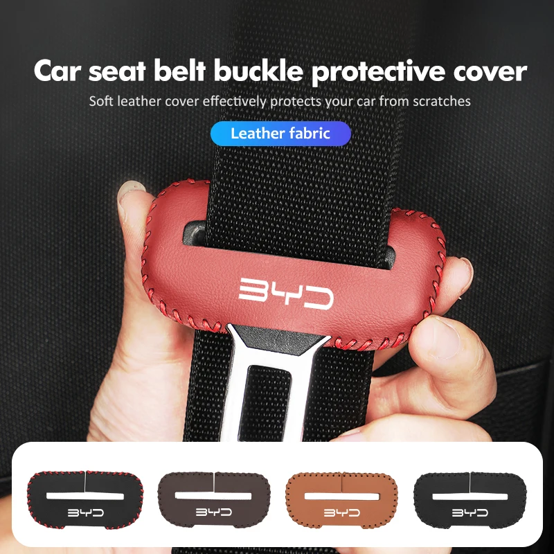 Housse de protection de boucle de ceinture de sécurité de voiture BYD, accessoires anti-rayures M6 G3 G5 T3 F3 F0 S6 S7 E5 E6 L3 Tang Yuan