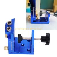 F68D Pocket Hole Jig Set for Precise in Woodworking with Adjustable Drill Guide and Dowel Templates Secure Joint Construction