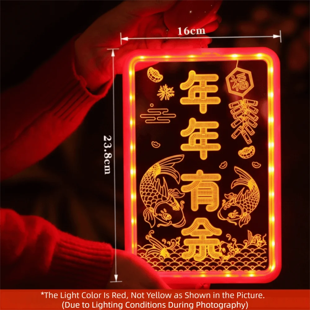 

Модный акриловый новогодний фонарь красного цвета с кисточкой, подвесные светильники с символикой удачи и карьерного успеха (символом Фу), для китайского Нового года