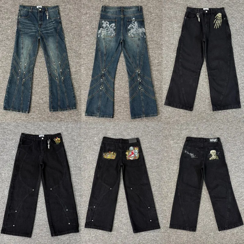 

New High Quality Men's Vescartes Jeans Street Fashion Embroidery Denim Pants Stock