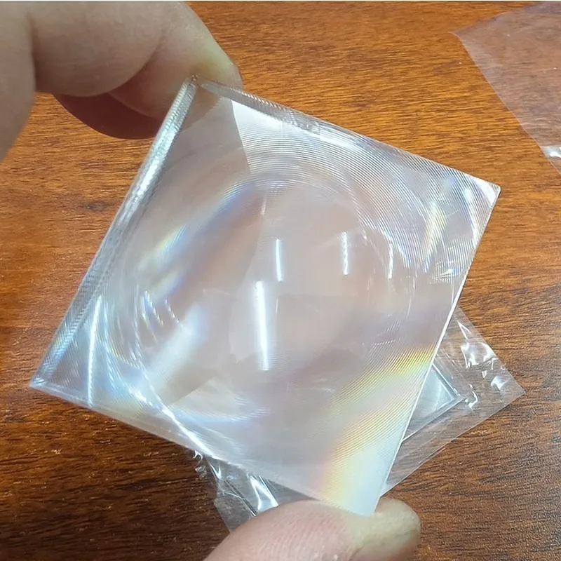 2PC 30x30mm Mini Optical Lenses PMMA Plastic Solar Condensing Fresnel Lens Focal Length For Projectors and Other Accessories