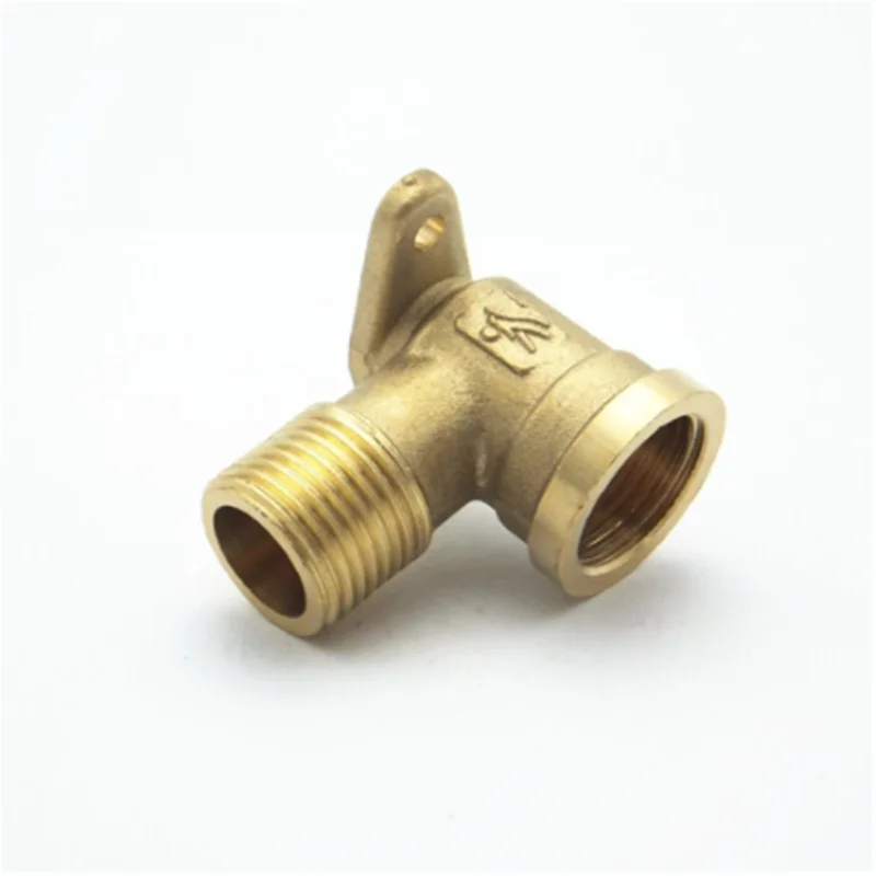 Ottone 1/2 "femmina x 1/2" filettatura maschio BSP gomito a 90 gradi può fissare il connettore del tubo dell'acqua idraulico con piastra di Base